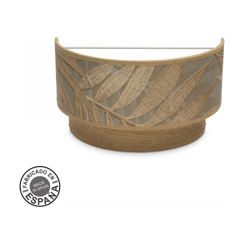 Abrila Aplique De Pared Modelo Samoa Marron Con Pantalla