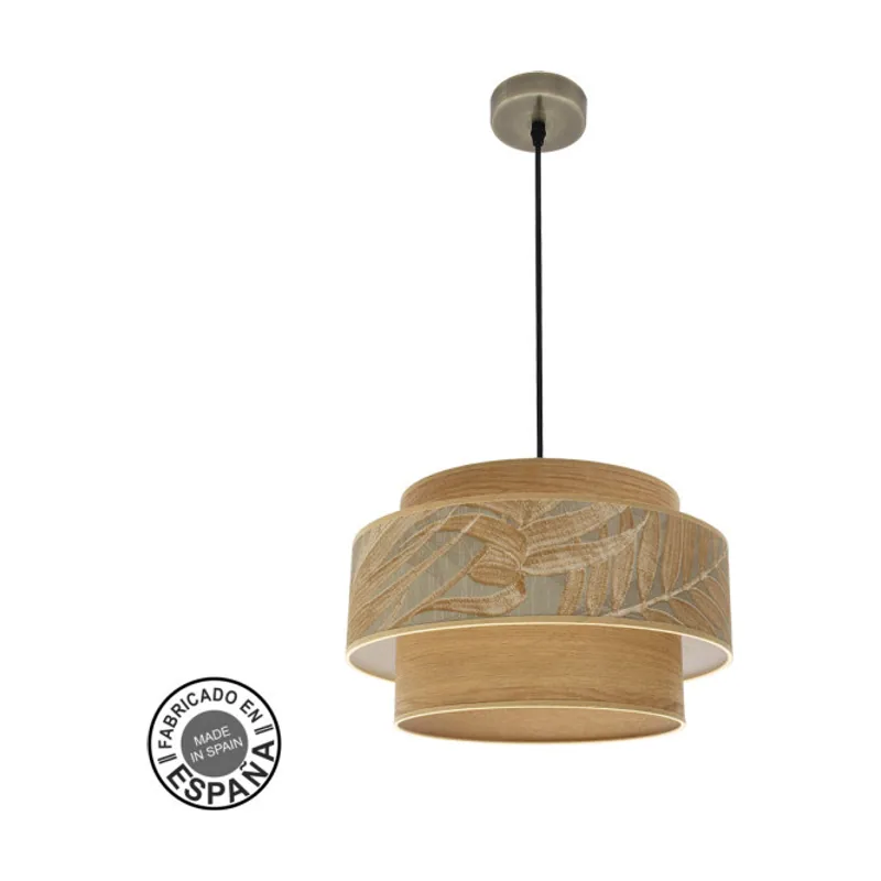 Abrila Colgante Samoa Dorado 1 Luz Con Doble