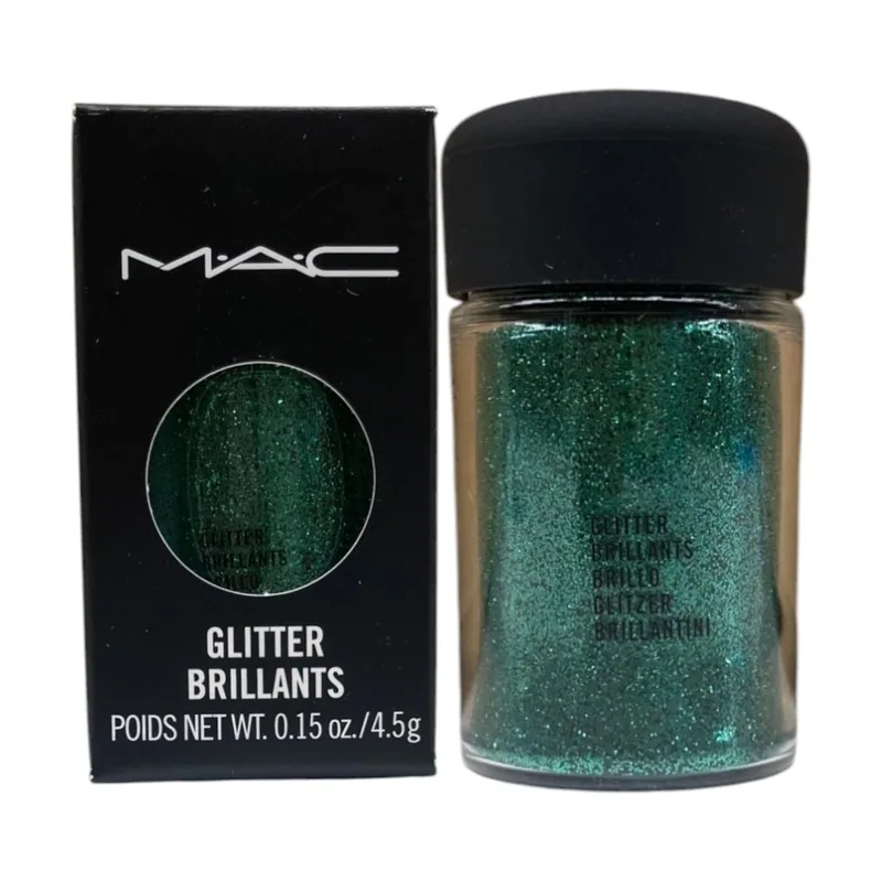 Mac Sombra de ojos en polvo Pigment tono verde glitter suelto acabado brillante e intenso alta pigmentación versátil para ojos rostro o cuerpo 4.5 g