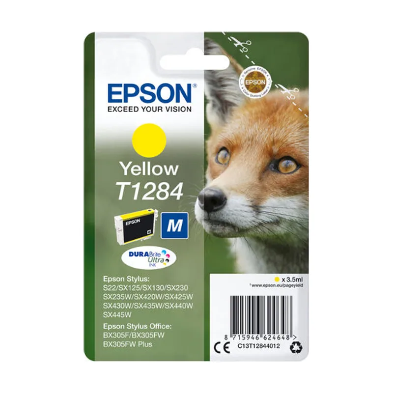 Epson Singlepack Yellow T1284 Durabrite Ultra Ink