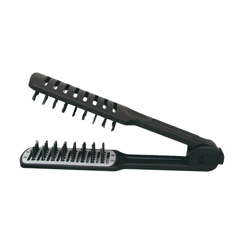 Eurostil Negro Doble Jabali Cepillo Alisado-Secador 1 un. Unisex Adulto