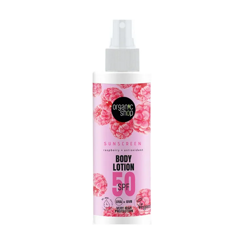 Organic Shop Raspberry Locion Corporal SPF50
