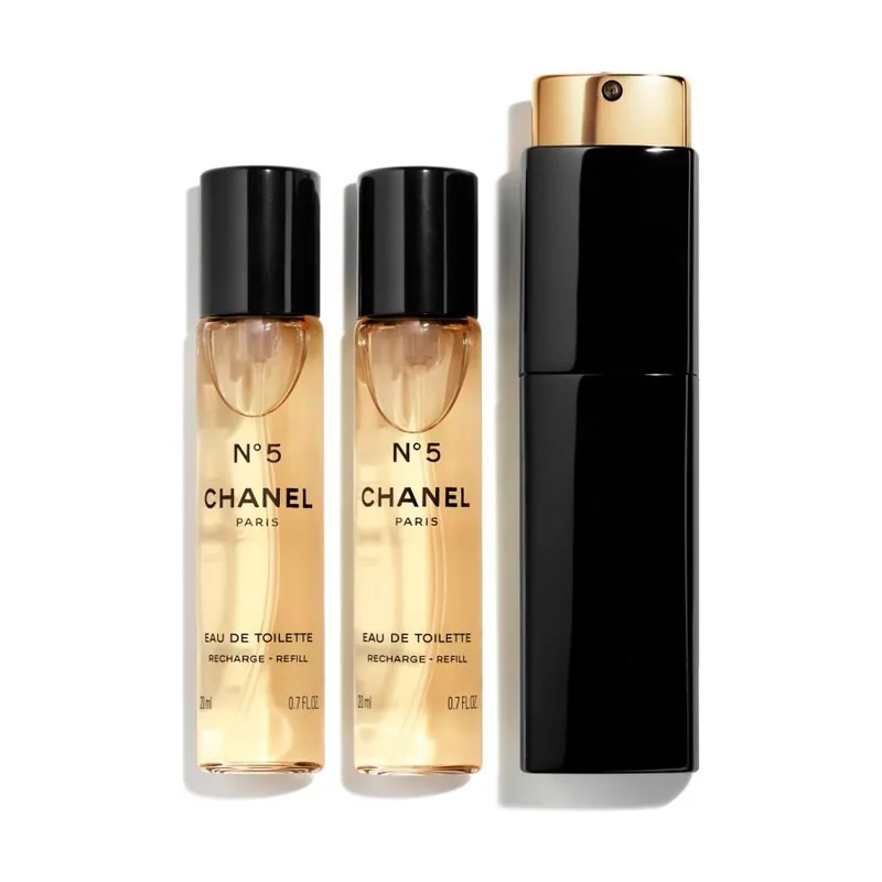 Chanel Nº 5 eau de toilette vaporizador para el bolso 3 x