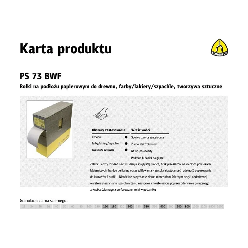 Klingspor 321757 Rollos con Soporte de Papel