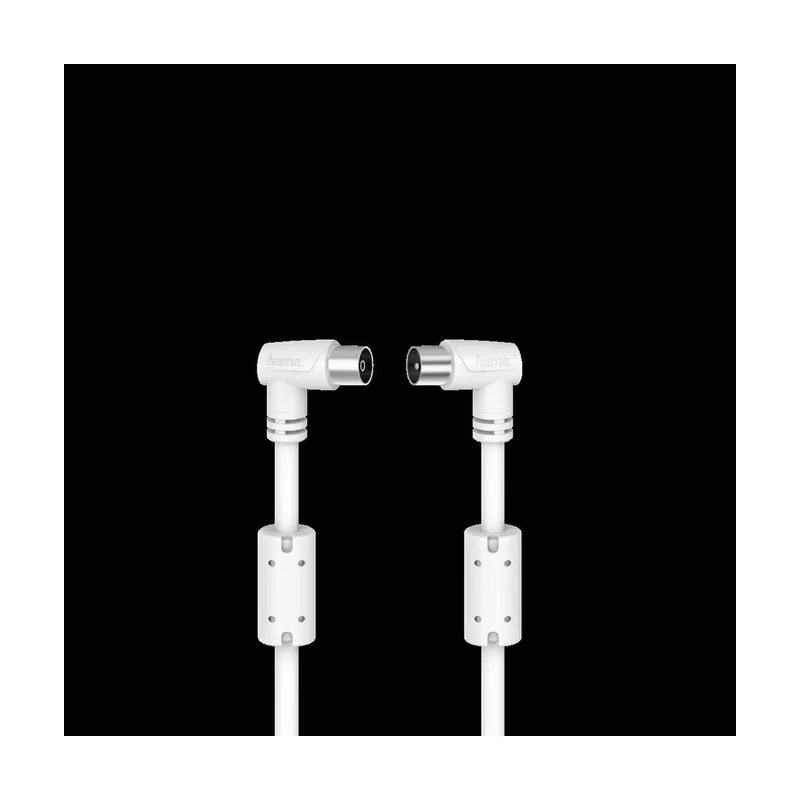 Hama Cable de Antena TV Coaxial 90° 90 dB 1,5 m