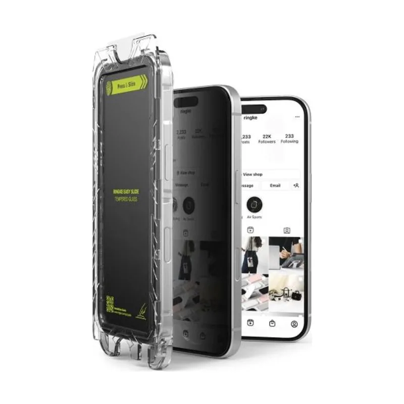 Ringke Vidrio de privacidad antiespía compatible con iPhone 15