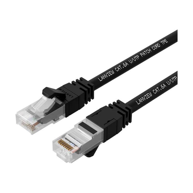 Lanview LV-UTP6A01B cable de red Negro 1 m S/FTP S-STP