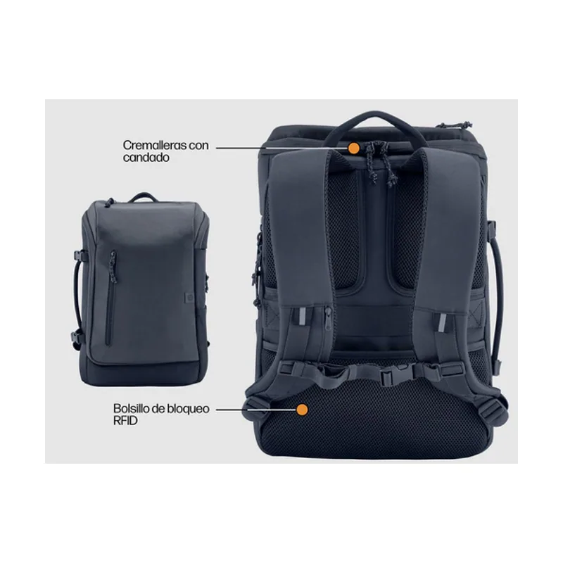 HP Mochila para portátil Travel de 15,6 pulgadas y 25 litros
