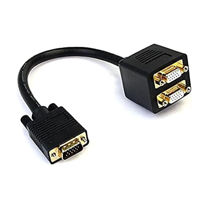 Startech Cable de 30cm Duplicador Divisor de Vídeo VGA de 2 puertos Salidas Compacto