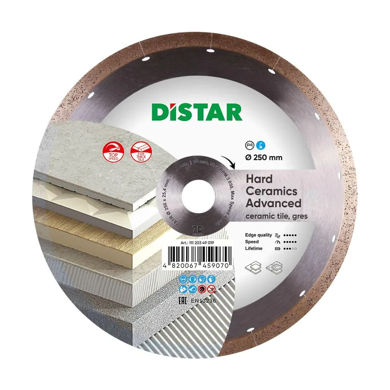 Distar Disco Diamantado Hard Ceramics Advanced 250mm