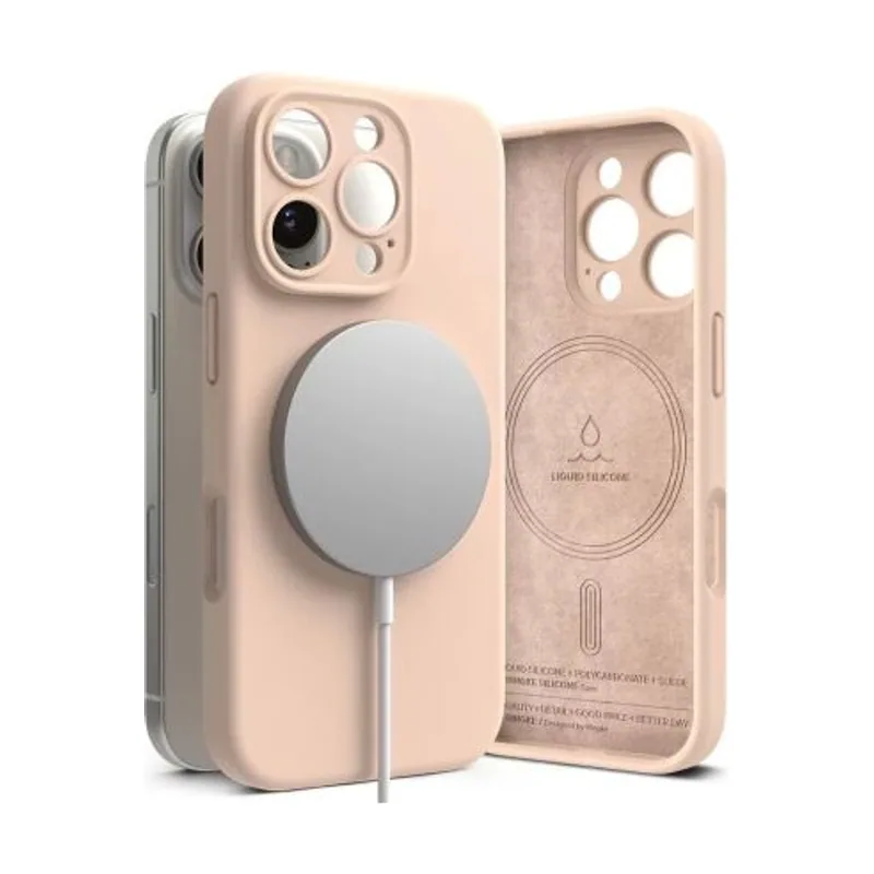 Ringke Silicona magnética Compatible MagSafe Diseñado para el Caso del iPhone 16 Pro
