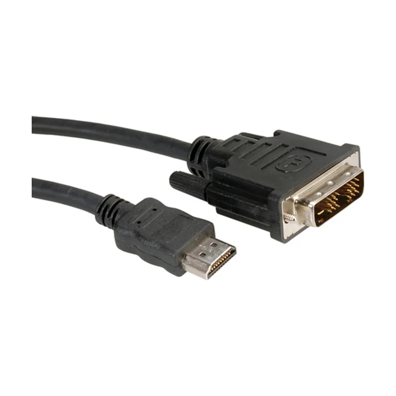 Roline 11.04.5519 adaptador de cable de vídeo 1 m DVI-D HDMI