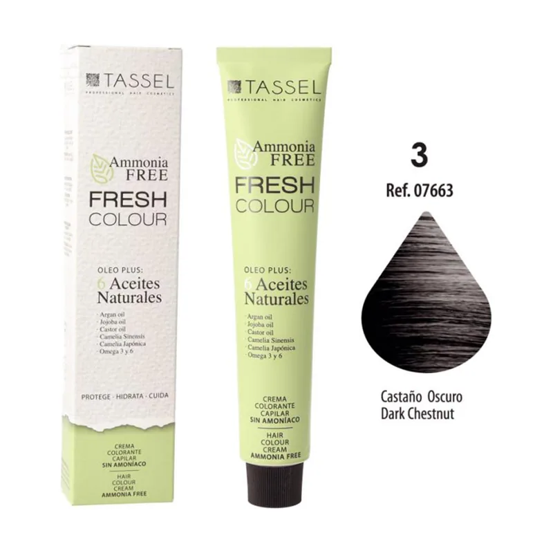Tassel Eurostil Fresh Crema Colorante SIN Amoniaco Castaño Oscuro 1UN