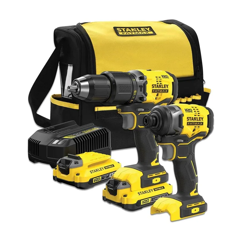 Stanley COMBO V20 Taladro Percutor BRUSHLESS + Atornillador de Impacto BRUSHLESS SFMCK461D2S-QW