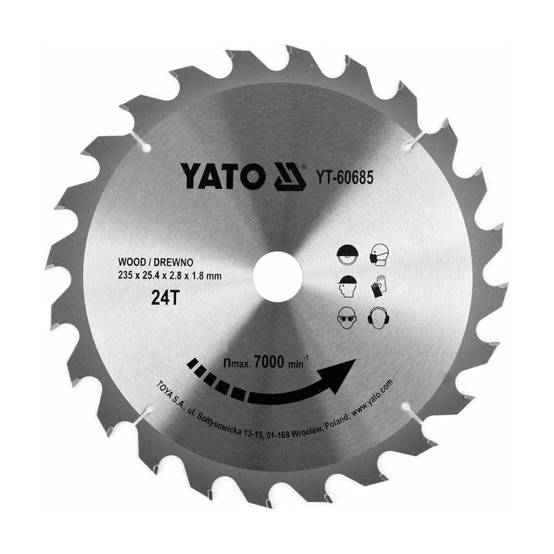 Yato Discos sierra circular madera YATO,24 dientes