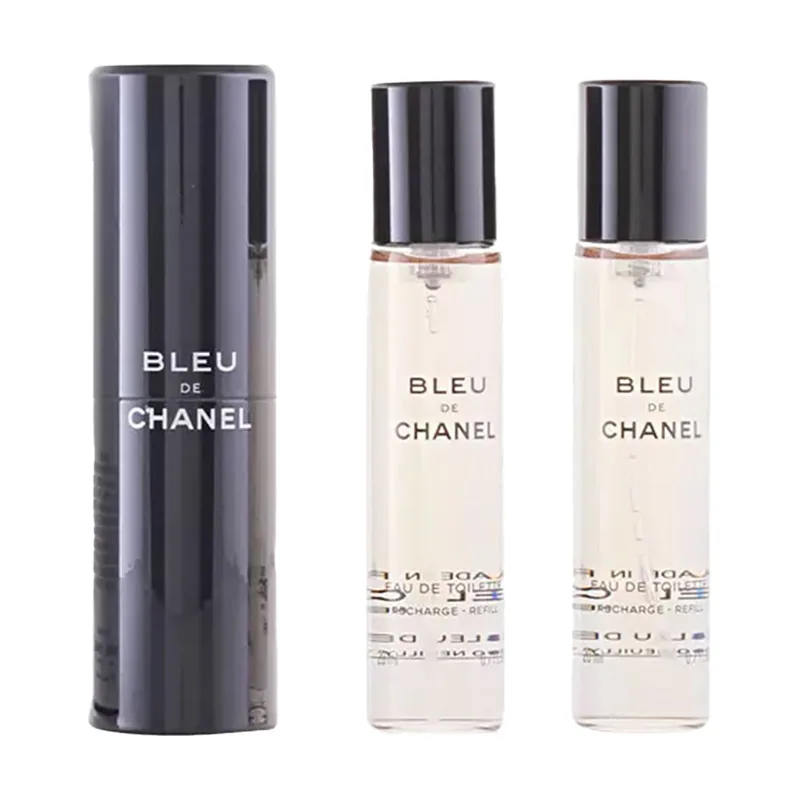 Chanel BLEU eau de toilette vaporizador refillable 3 x