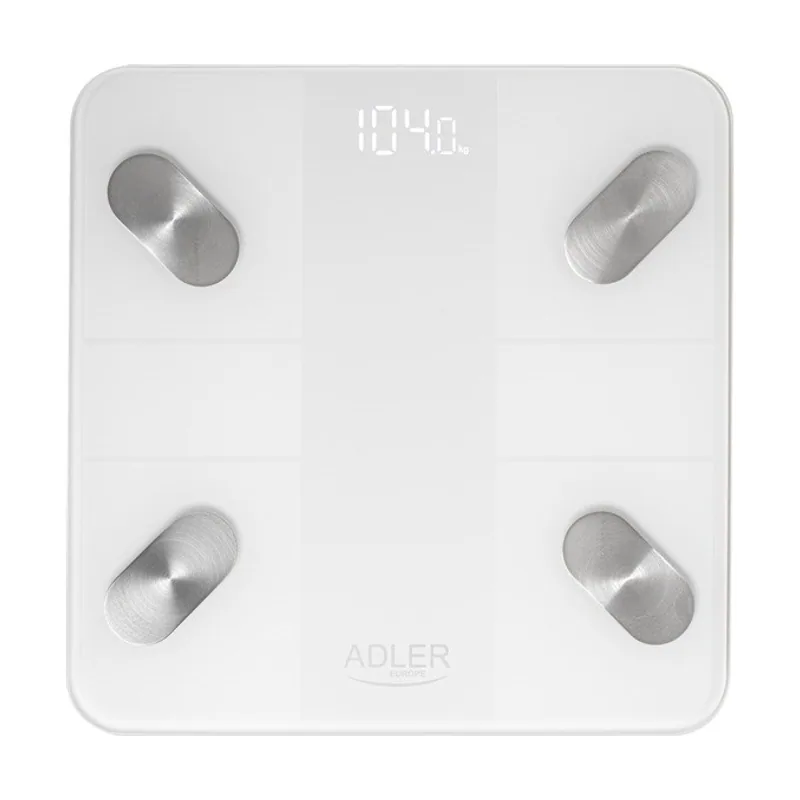 Báscula Digital de Baño AD 8186w Blanco Vidrio Templado 180 kg