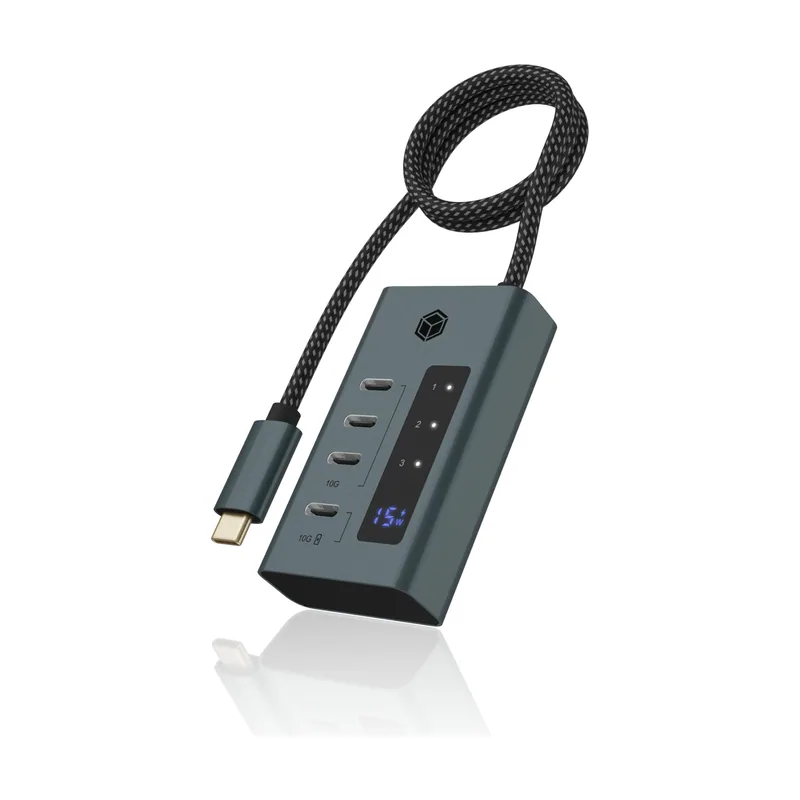 ICY BOX Hub USB-C 4 Puertos 10 Gbps