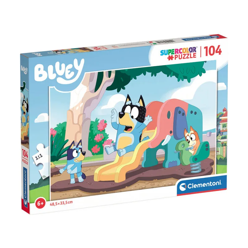 Clementoni Bluey Puzzle rompecabezas 104 pieza s Animales