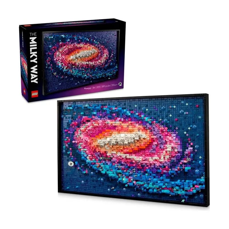 Lego Art Galaxia Vía Láctea Arte Mural y Decoración de Pared para el Salón y Hogar