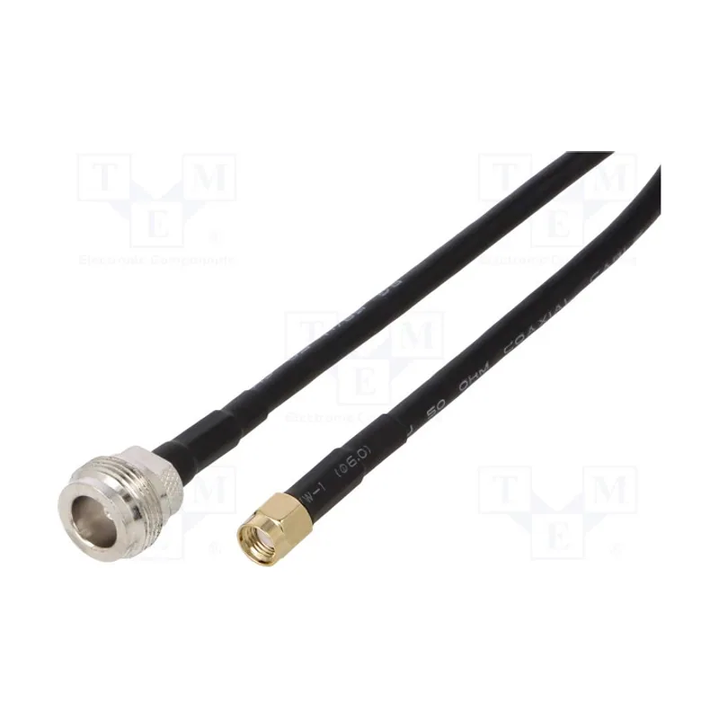 1 Cable Conexion N Hembra A Rp-sma Macho 50Ω Negro Qoltec-57030