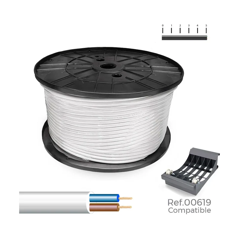 Sediles Cable Eléctrico Manguera Blanco 2 x 1,5 mm 200 m H05VV-F