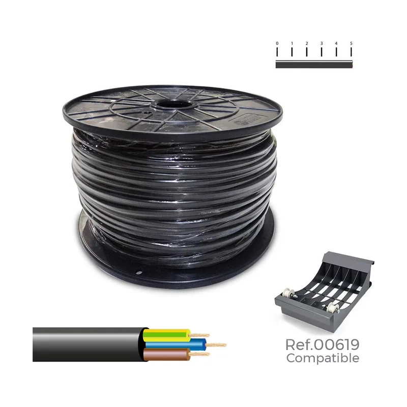 Sediles Cable Eléctrico Manguera Negro 3 x 1,5 mm 100 m H05VV-F
