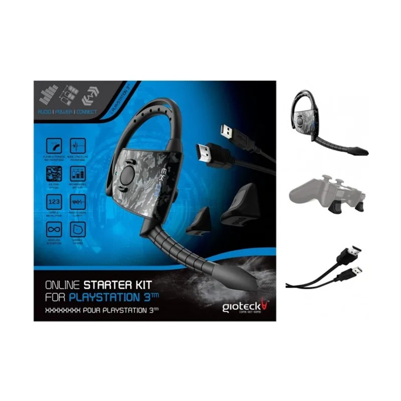 Infocapital-representaçao informática,sa Gioteck Pack Online Starter Kit Auriculares EX03 + Gatillos + HDMI PS3