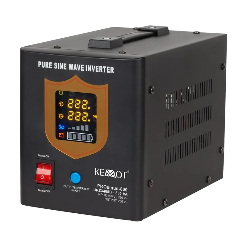 Kemot Uninterruptible power supply prosinus-800 converter with pure sine wave and charging function