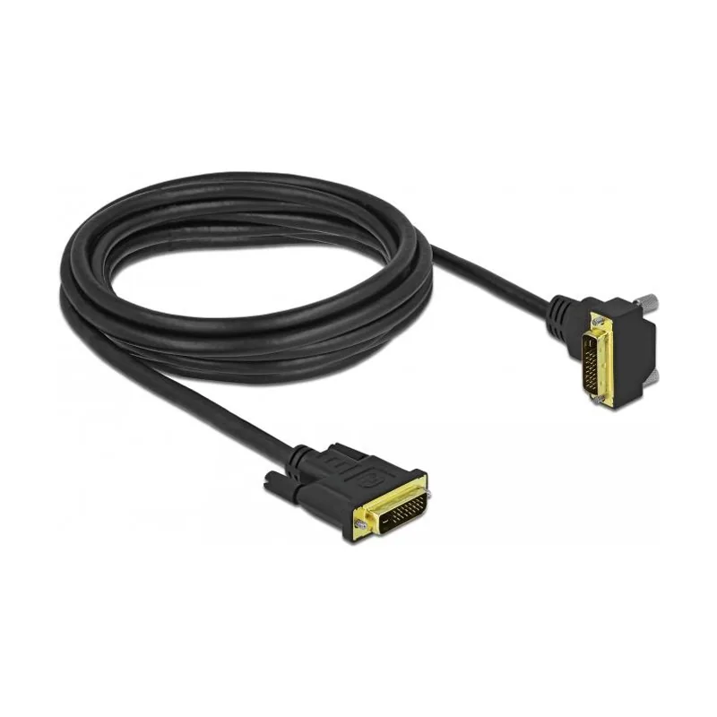 Delock Cable DVI 24+1 Macho a 24+1 Macho acodado 3 m