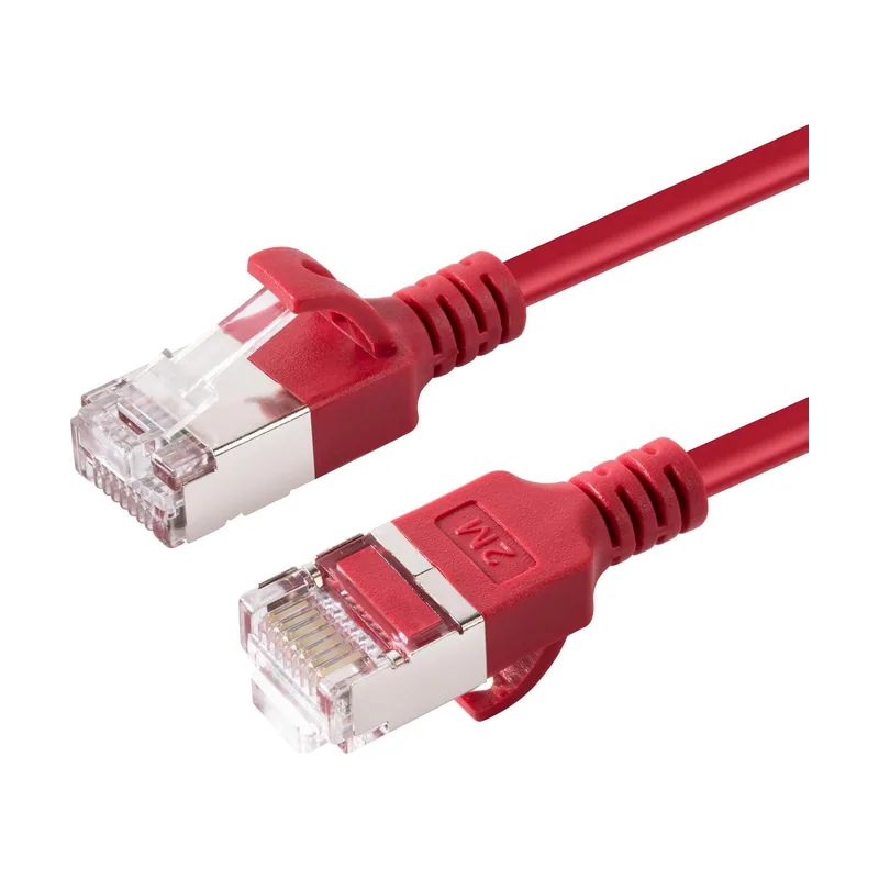 Microconnect V-FTP6A005R-SLIM cable de red Rojo 0,5 m Cat6a U/FTP STP