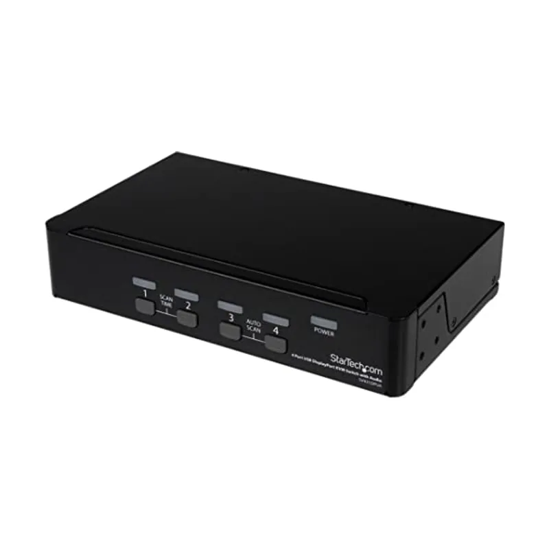 Startech StarTech.com Conmutador Switch KVM 4 puertos Vídeo DisplayPort DP Hub Concentrador USB 2.0 Audio