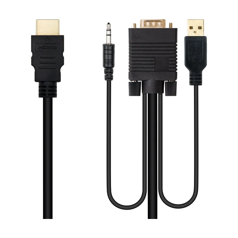 Nanocable Cable Conversor HDMI a VGA+Audio+USB