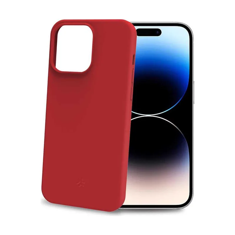 Celly Funda para iPhone 15 Pro CROMO1054RD