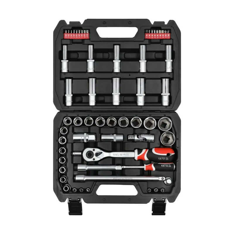 Yato YT-12660 Juego de llaves de vaso Kit de llaves de cubo Set de llaves de vaso Juego de vasos