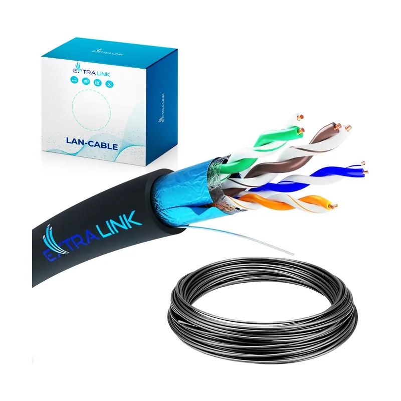 Extralink Cable Ethernet 50M CAT5e para exteriores