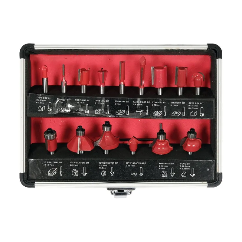 Yato YT-68007 fresa para ruteadora Juego de fresas 15 pieza s