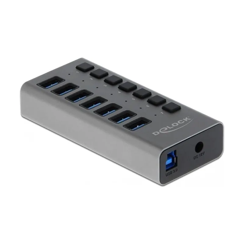 Hub USB Externo SuperSpeed con 7 Puertos + Interruptor
