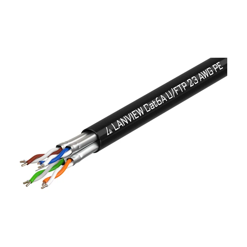 Lanview LVN122445 cable de red Negro 500 m Cat6a U/UTP UTP