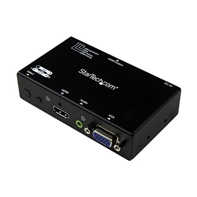 Startech StarTech.com Switch Conversor 2x1 VGA + HDMI a HDMI con Conmutado Prioritario y Automático