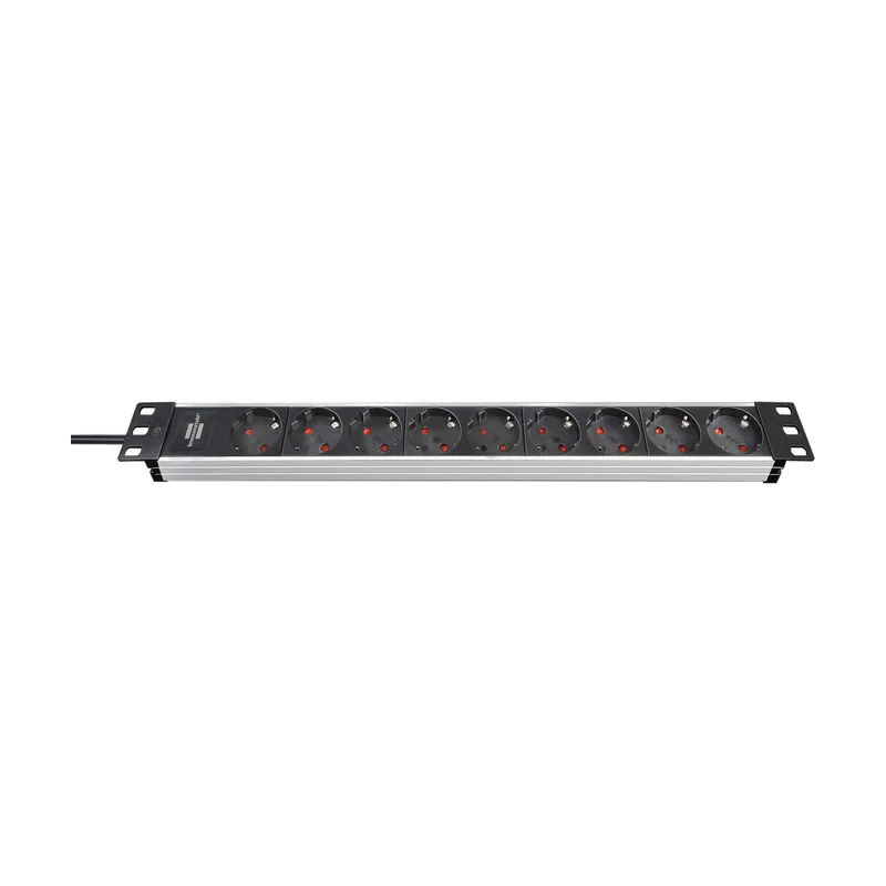 Brennenstuhl ALU-Line regleta enchufes 19" para Armario Rack con 9 Tomas de Corriente Cable 2 m