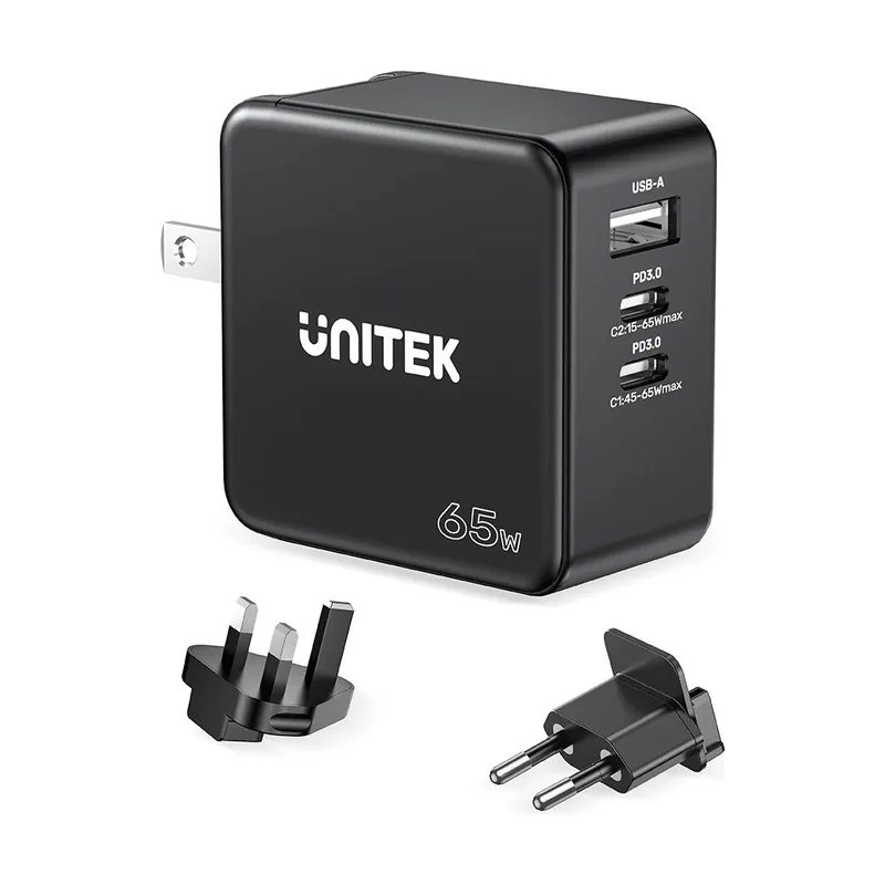 Unitek Cargador de Pared P1117B Negro 65 W 1