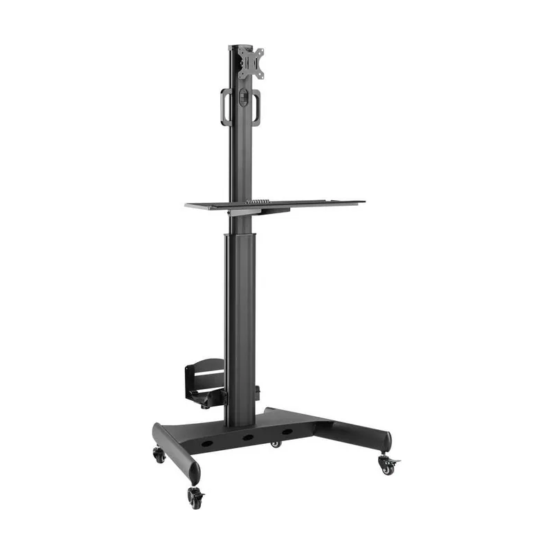 Napofix SW9100B mueble y soporte para dispositivo multimedia Negro Panel plano Carro multimedia