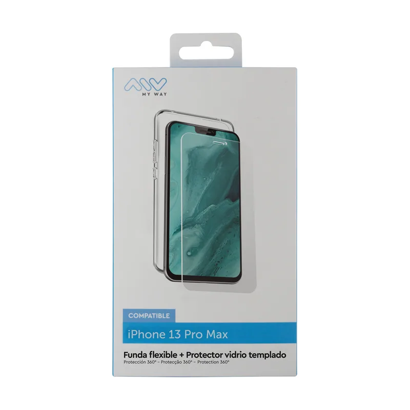 Myway Funda Compatible con Apple iPhone 13 Pro MAX + Protector
