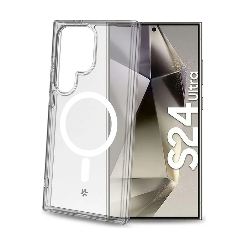 Celly Funda para Blanco Transparente Galaxy S24 Ultra