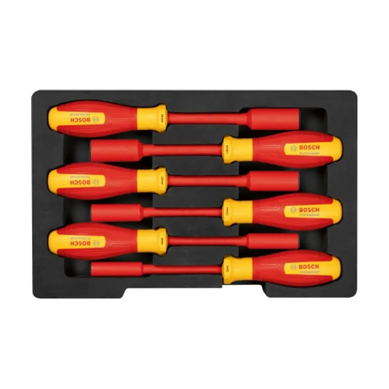 Bosch Professional juego de llaves de vaso VDE de 6 piezas 7-14 mm
