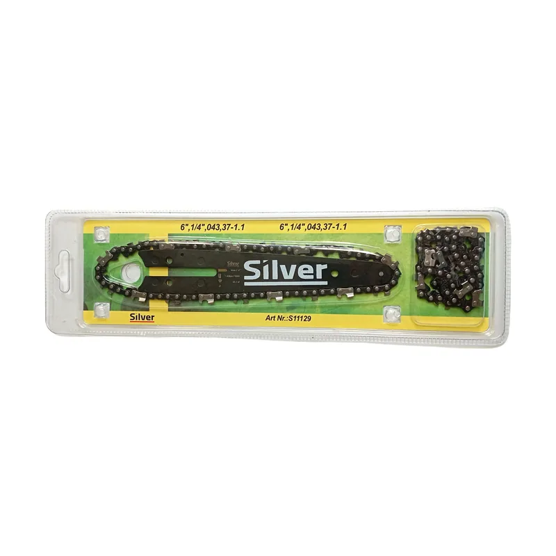 Silver Guía de 12 pulgadas con 2 cadenas