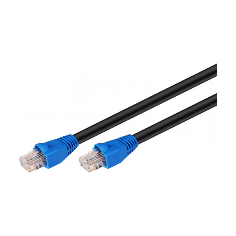 GooBay 94392 Cable de conexión para exteriores/CAT 6 cable/doble revestimiento impermeable/enchufe RJ45 cable Ethernet/cable