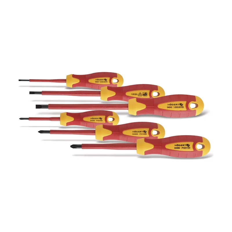 Gtv HÖGERT TECHNIK Juego de 6 destornilladores aislantes magnéticos con mango antideslizante