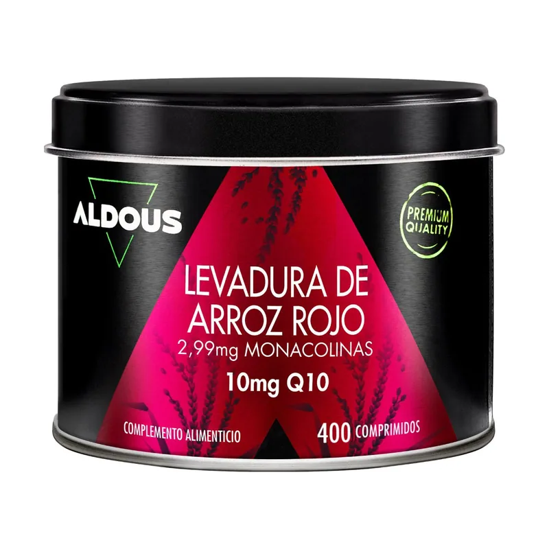 Aldous Bio Levadura de Arroz Rojo con Coenzima Q10 400 Comprimidos